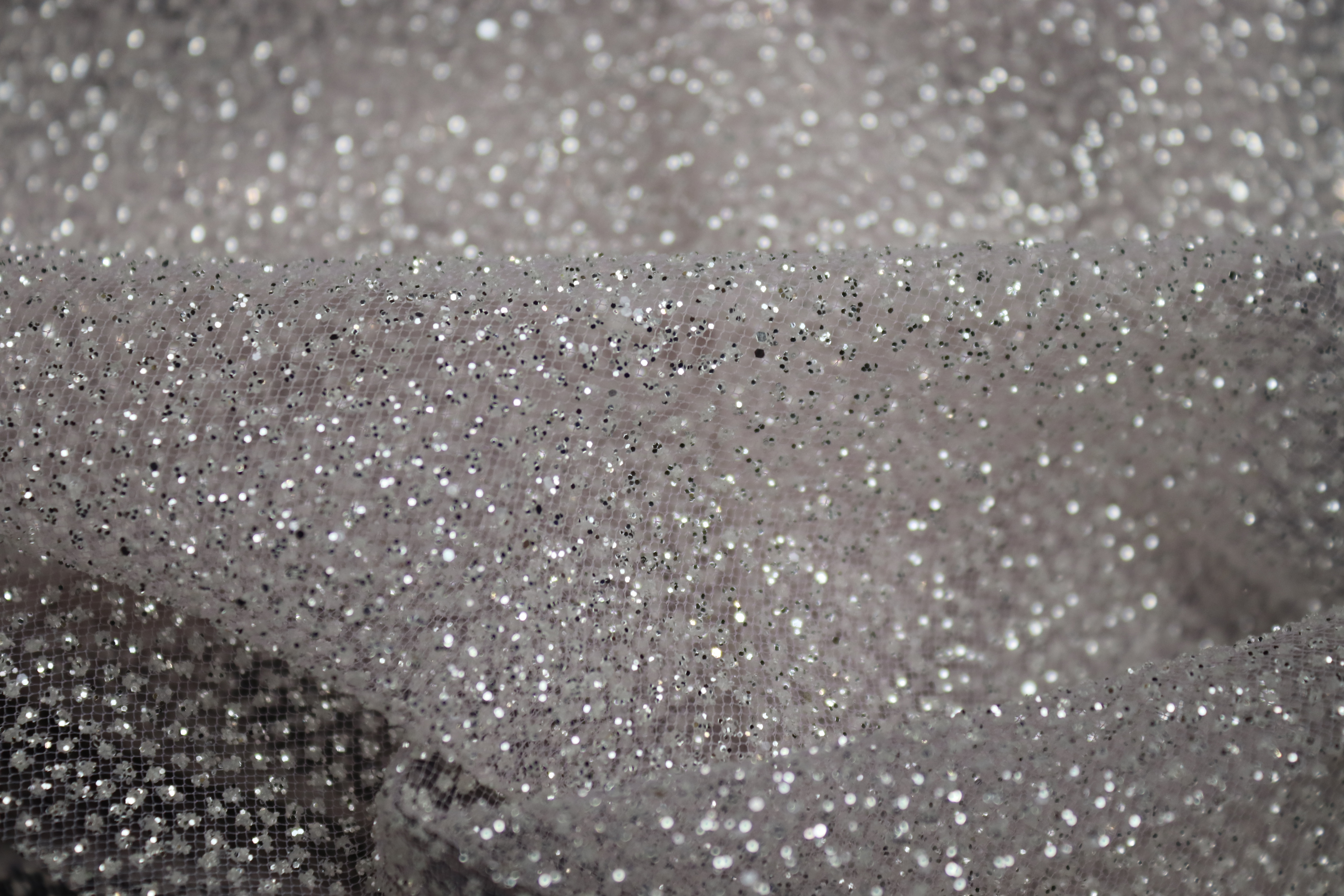 GLITTER TULLE - BABY PINK/PLATINUM